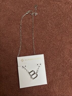 Kendra Scott Silver 'B' Initial Pendant Necklace